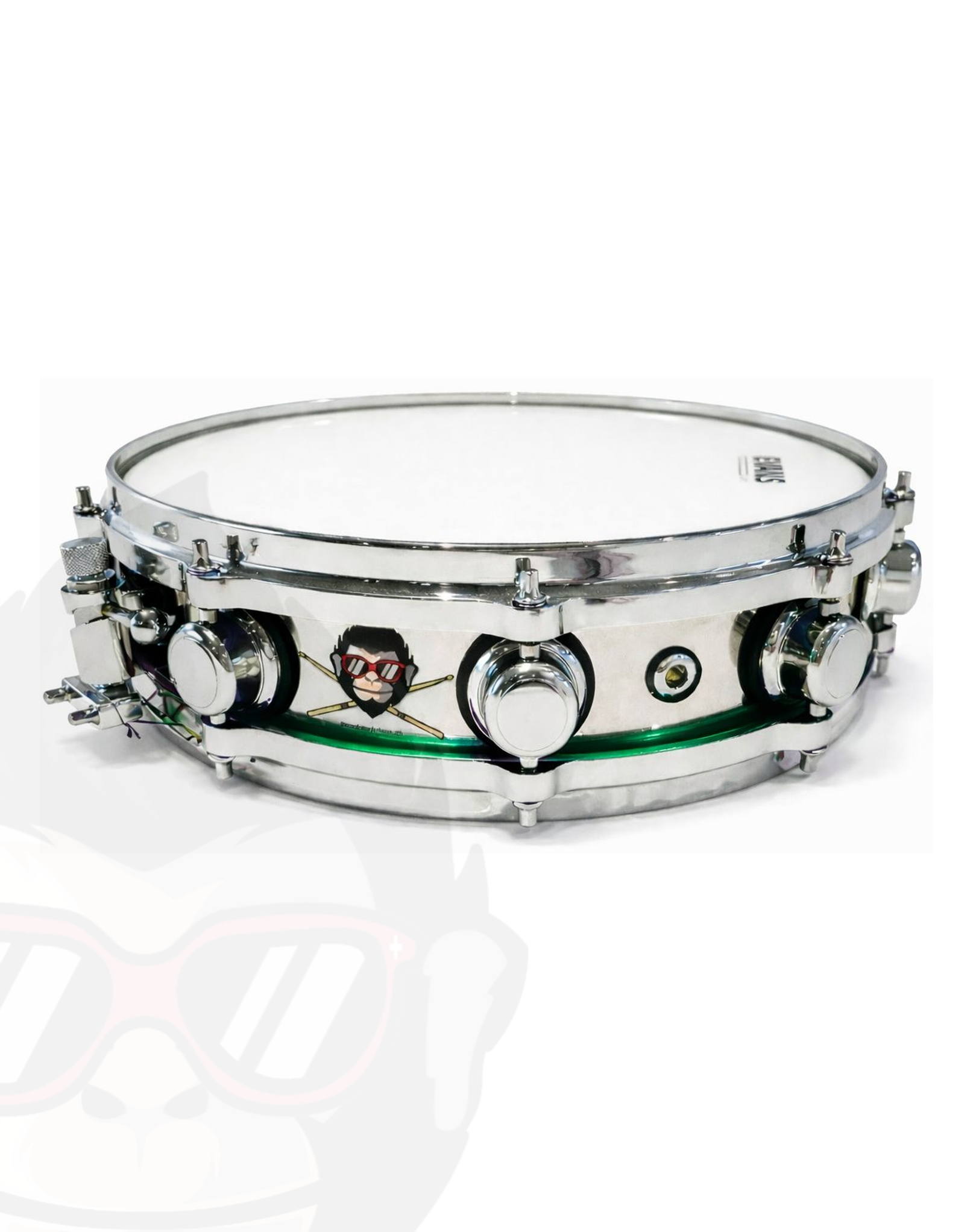 MnkDrms Signature Piccolo Snare green 14"x3.5" MnkyDrms_SSSPS_G_01